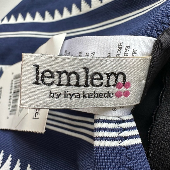 LemLem - Elene Classic One Piece - Navy / White Vertical Stripe - Small - Picture 10 of 14